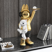 Astronaut Rabbit Decor with Serving Plate